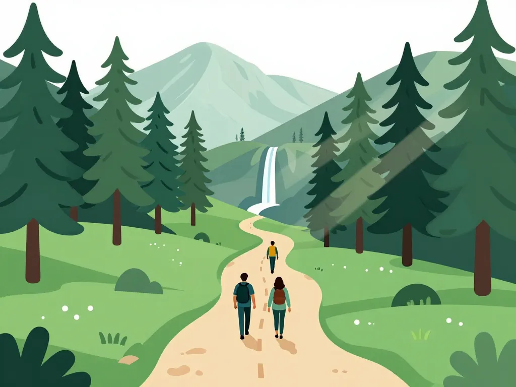 sentier montagne vers cascade de radule corse