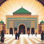 bab el mansour meknes illustration architecture et vie locale