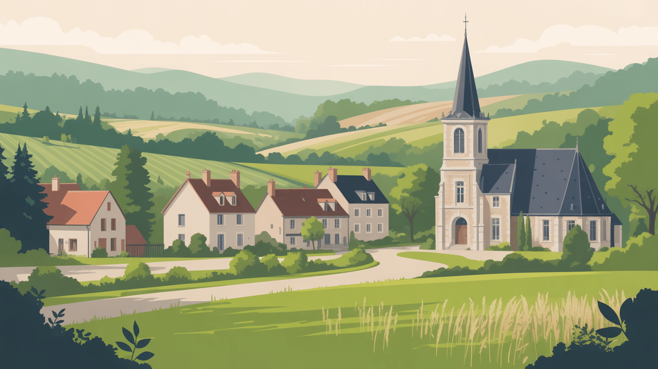 beaumont sur deme village panorama rural