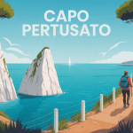 Vue panoramique sur Capo Pertusato, falaises et phare