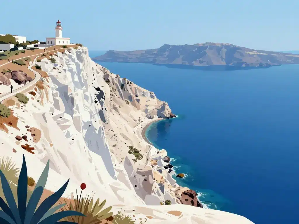 Falaises, mer et phare à Capo Pertusato