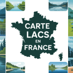 carte des lacs en France vue illustrée