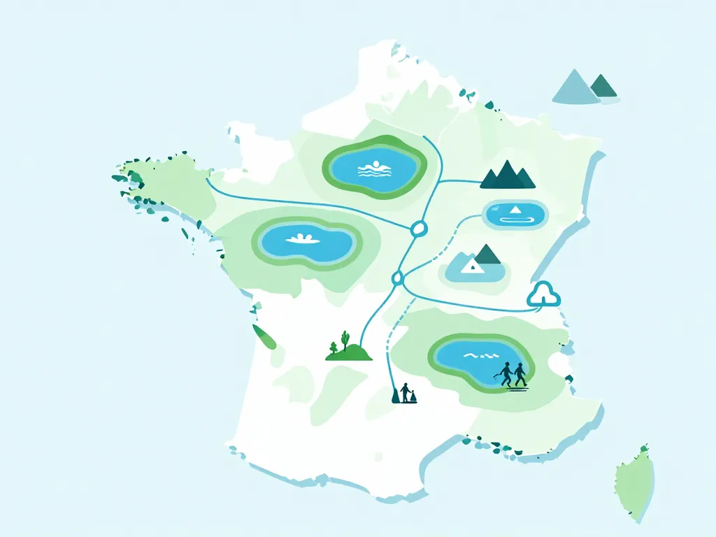 carte des lacs en France pour planifier séjour