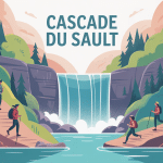 cascade du sault illustration sortie nature