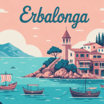 vue stylisée erbalonga village côtier