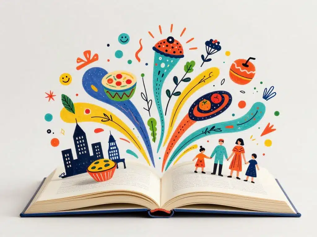 exemple livre photo voyage éléments créatifs et stylisés