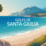 golfe de santa giulia vue plage lagon turquoise
