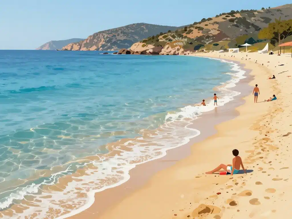 golfu di lava sable eau transparente ambiance plage