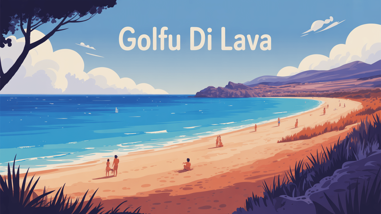 golfu di lava grande plage sable mer et famille