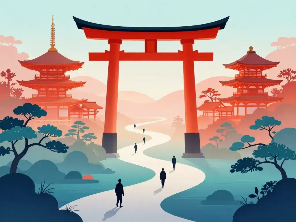 Découverte Heian jingu kyoto japan passage torii temples jardins