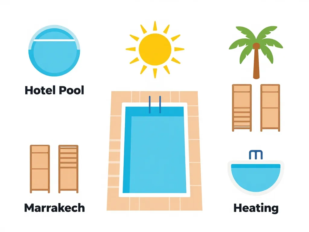 hotel piscine marrakech checklist taille piscine soleil transats