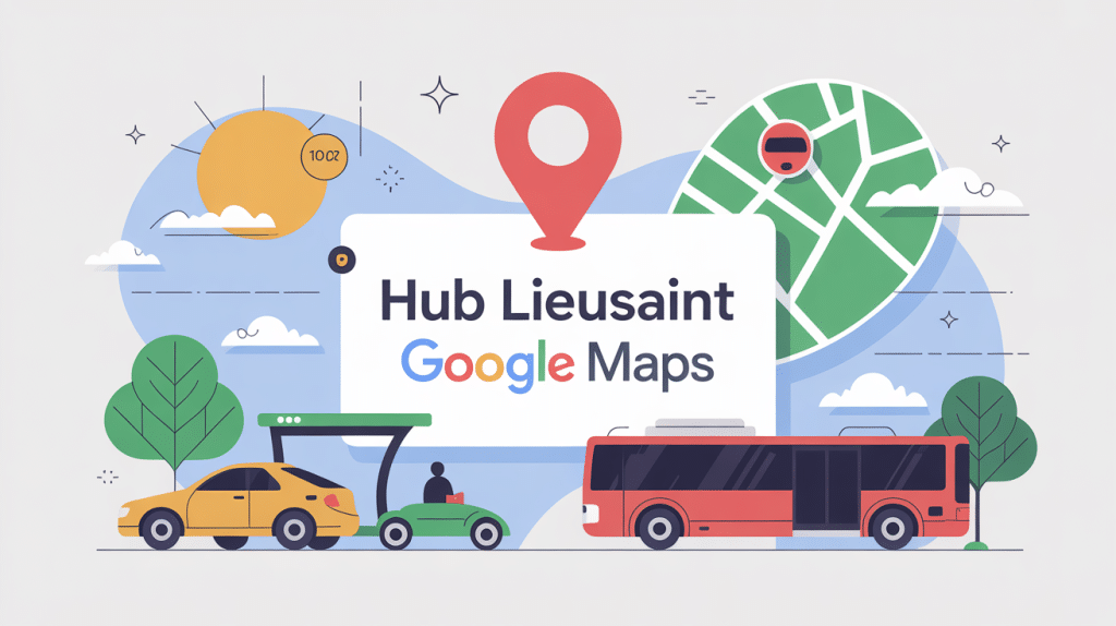 hub lieusaint maps illustration orientation localisation