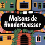 hundertwasser maisons illustration façade ondulée végétalisée