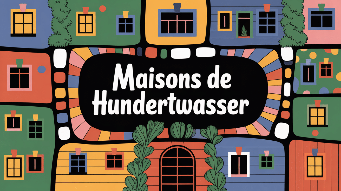 hundertwasser maisons illustration façade ondulée végétalisée