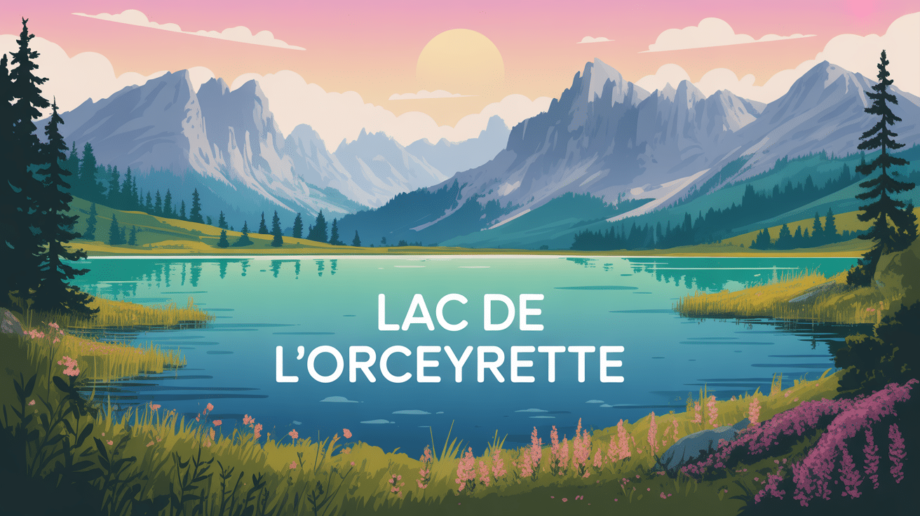 illustration lac de l'orceyrette vues montagnes et nature