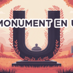 illustration guide du monument en u dans un cimetière