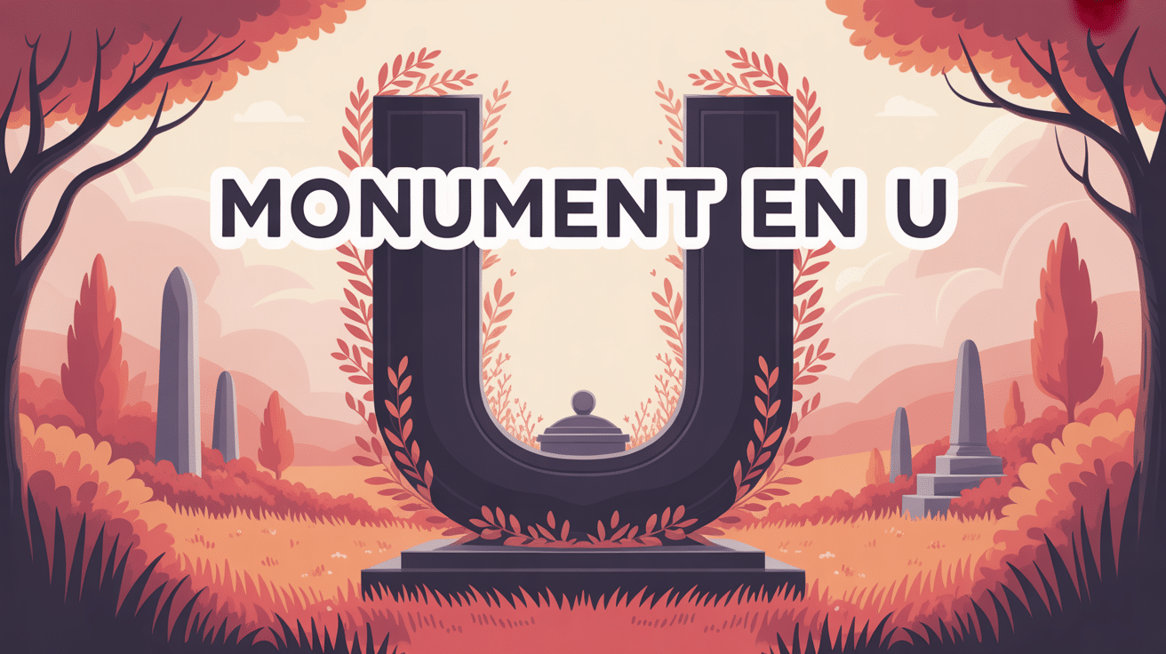 illustration guide du monument en u dans un cimetière