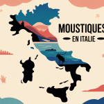 illustration moustiques en italie carte paysage