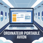 ordinateur avion dans cabine ambiance sécurisée
