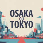 osaka ou tokyo illustration symboles bâtiments villes japon