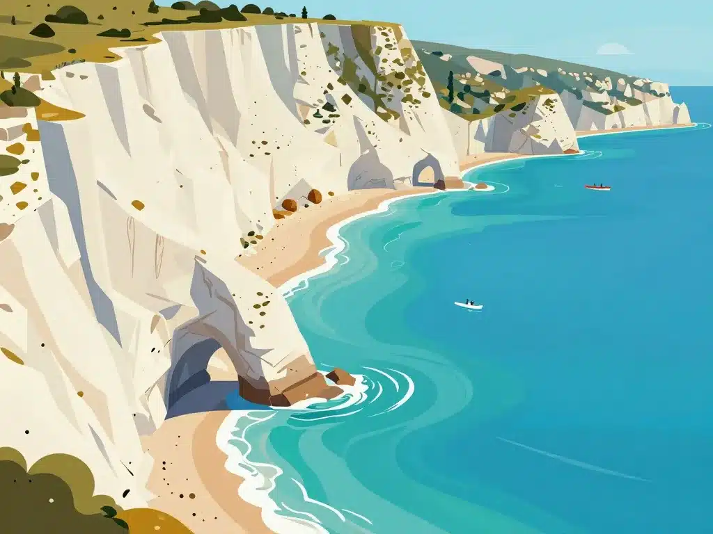 paysage chypre falaises mer turquoise criques