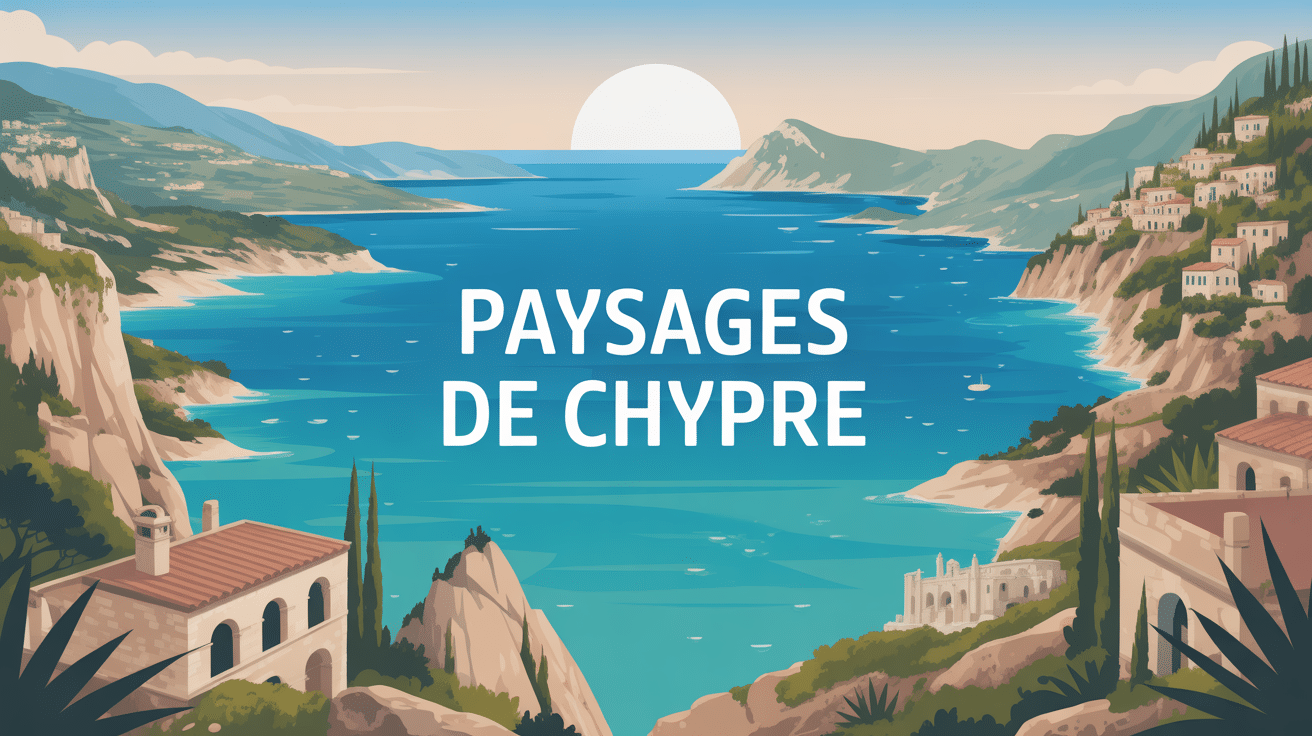 paysage chypre mer turquoise montagnes villages perchés