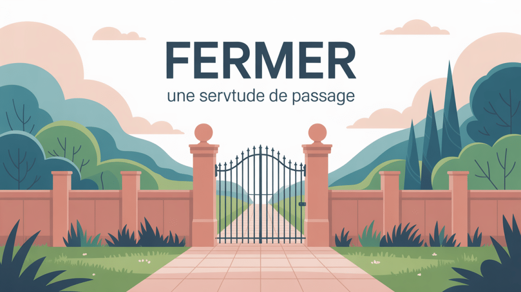 peut-on fermer une servitude de passage illustration portail allée limite propriété