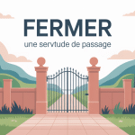 peut-on fermer une servitude de passage illustration portail allée limite propriété