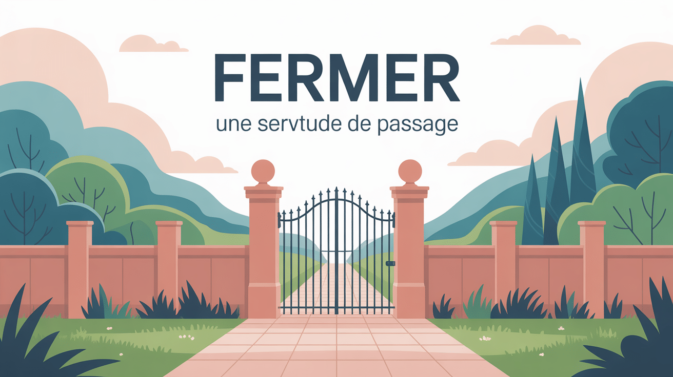 peut-on fermer une servitude de passage illustration portail allée limite propriété