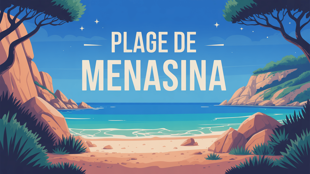 illustration crique plage de menasina corse sable turquoise