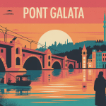 pont galata illustration vectorielle vie quotidienne