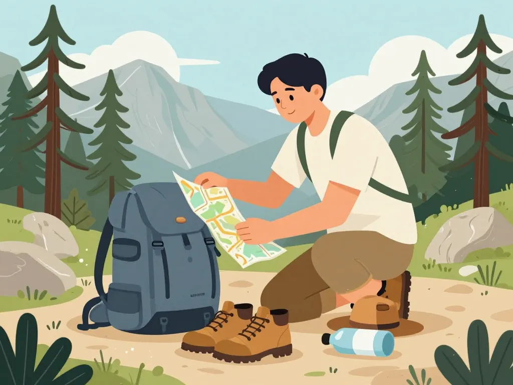 image préparation randonnée cascade de Piscia sac à dos Corse