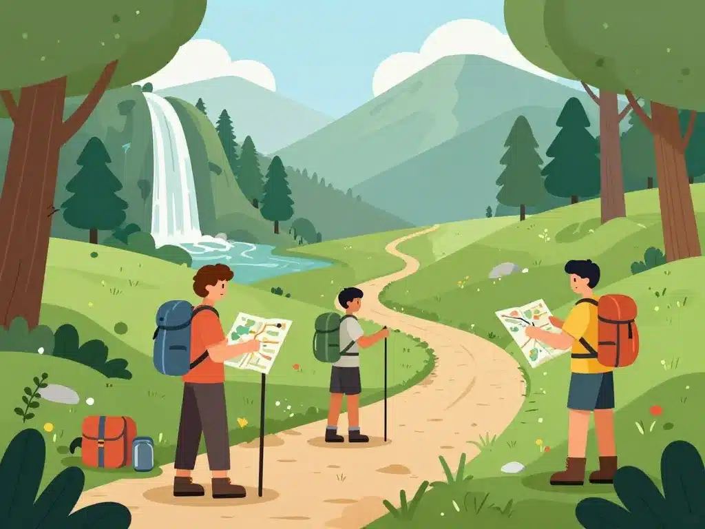 préparer visite cascade du sault randonneurs