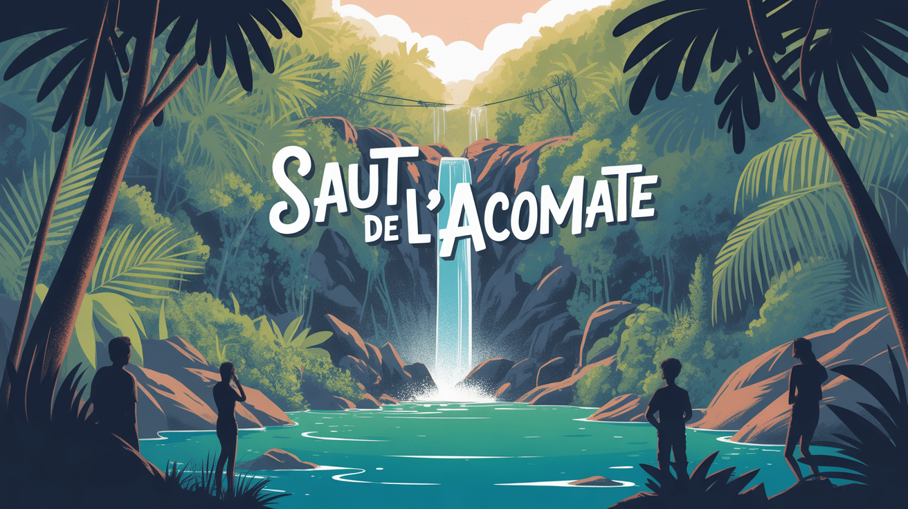 saut de l'acomat cascade forêt tropicale Guadeloupe
