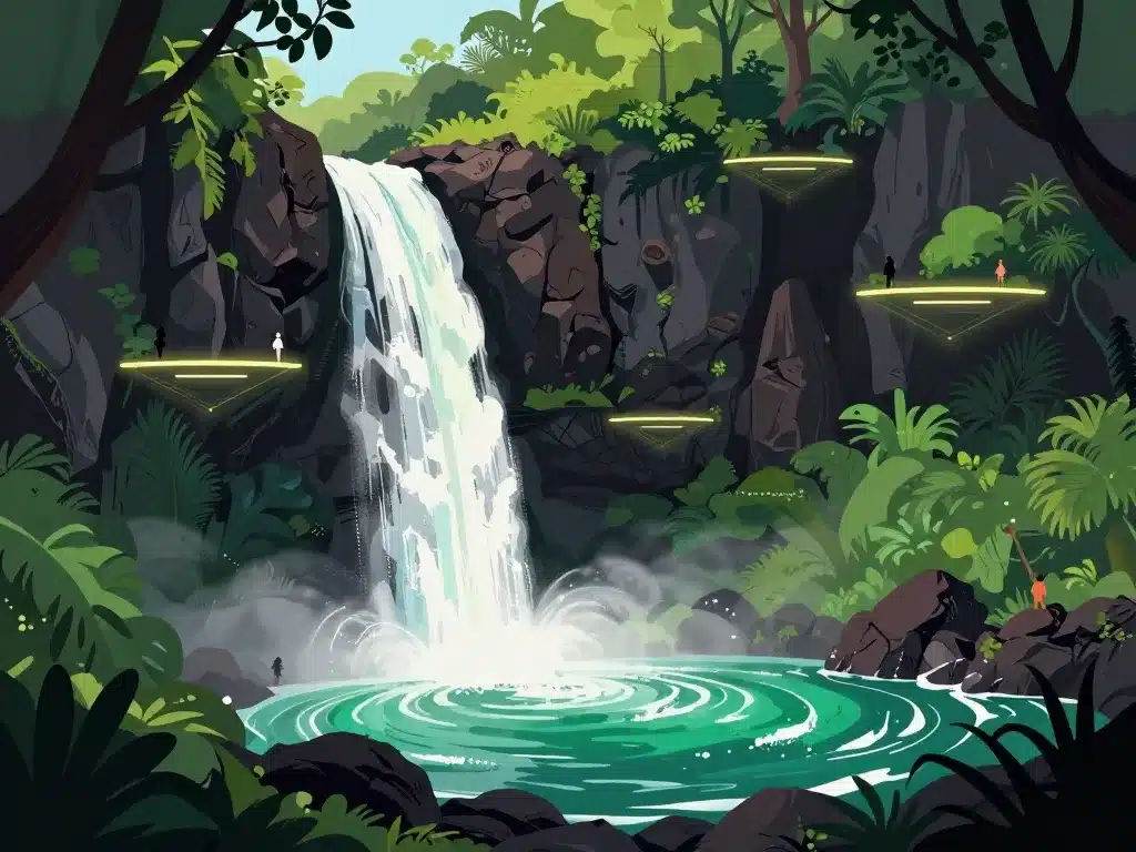 saut de l'acomat cascade roche bassin profondeur