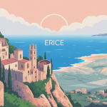 sicile erice village médiéval perché brume mer