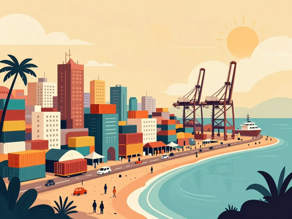 illustration toamasina port activités