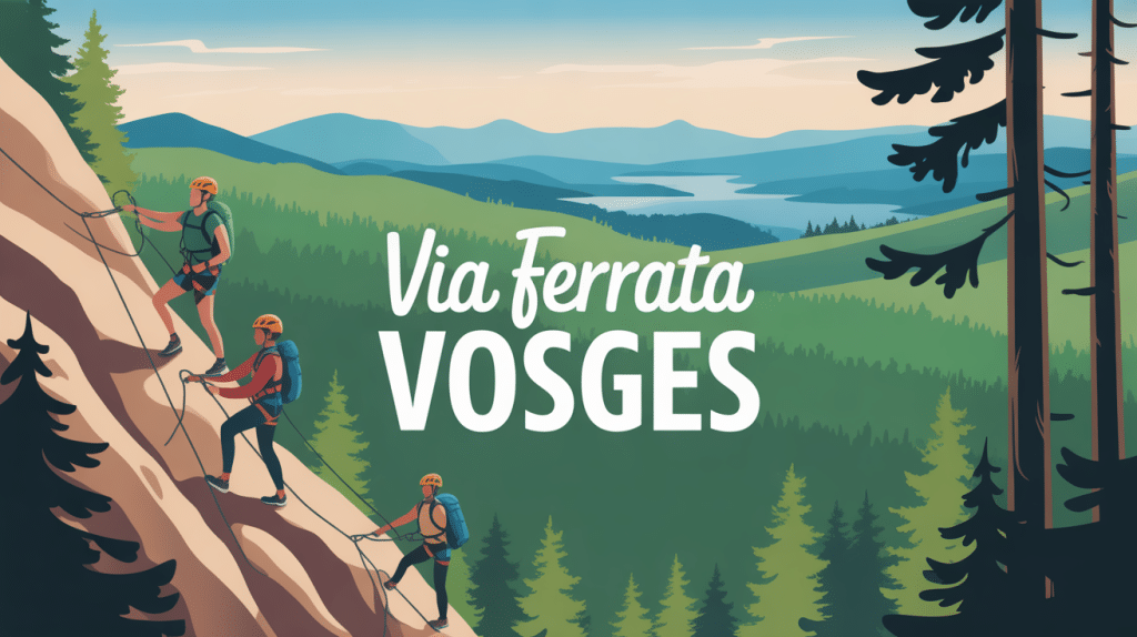 illustration via ferrata vosges montagne lac