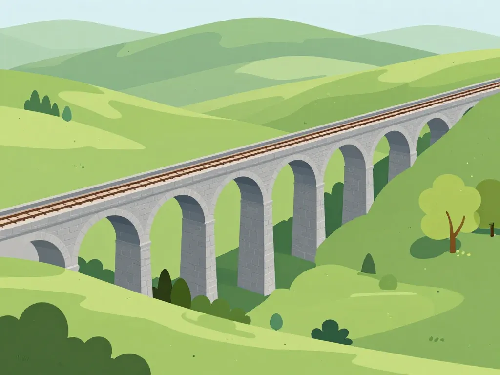 vue du viaduc de douvenant structure arches pierre