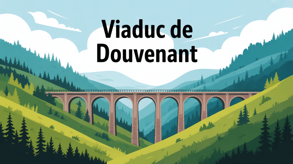 illustration du viaduc de douvenant paysage ferroviaire nature