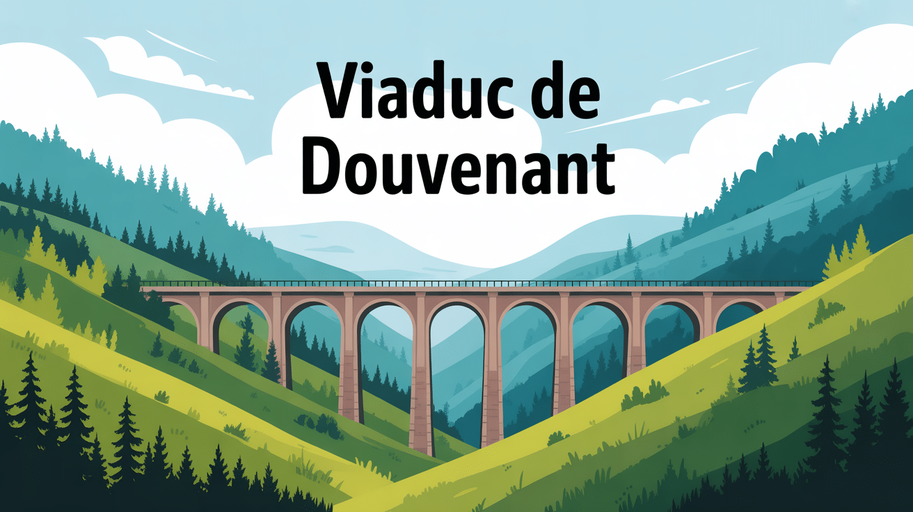 illustration du viaduc de douvenant paysage ferroviaire nature