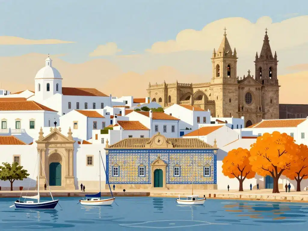 visiter faro en 1 jour image vieux quartiers cathédrale marina