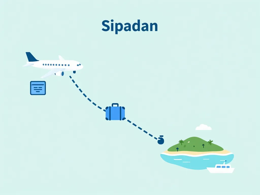 Diagramme voyage Sipadan accès permis plongée