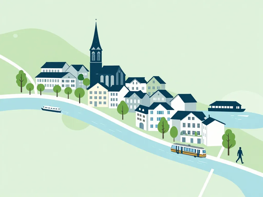 carte illustrée week end a zurich itineraire visites