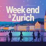 illustration week end a zurich lac et vieille ville
