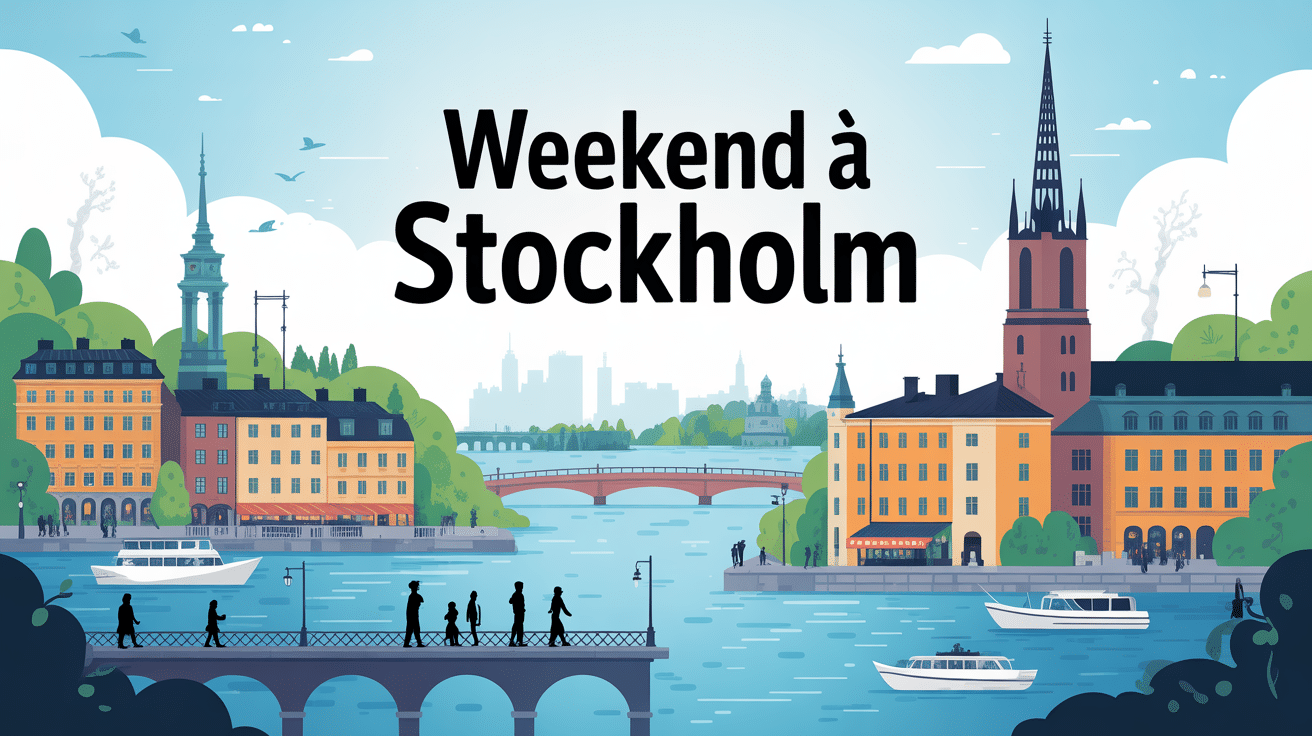 vue générale weekend stockholm ambiance îles urbaine
