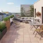 Aménagement d’une terrasse de 12 m² avec trois zones de vie