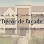 Décor de façade avec matériaux et couleurs modernes