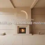 Habillage de cheminée moderne avec insert design