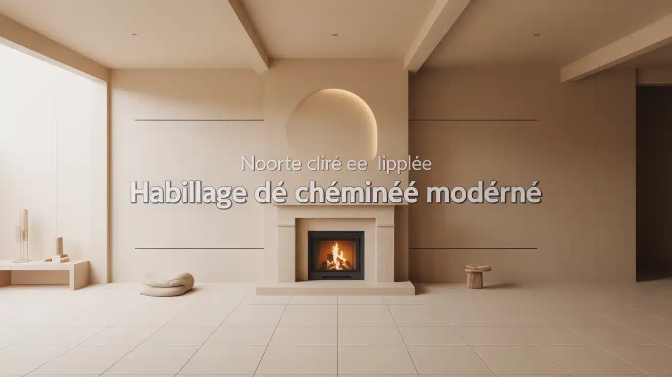 Habillage de cheminée moderne avec insert design